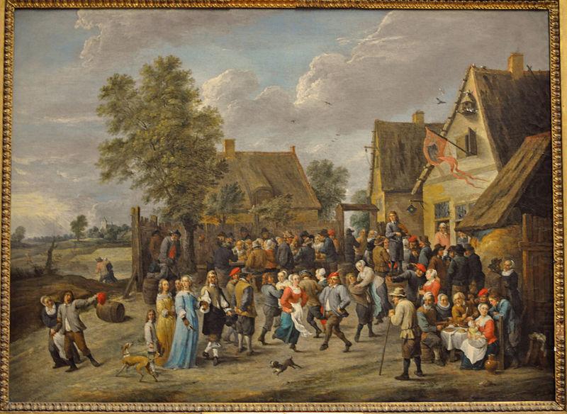 Village feast with an aristocratic couple, David Teniers the Younger